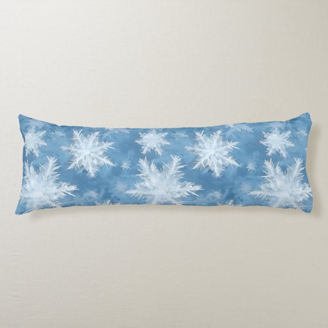 Body Pillow a snow crystal pattern (Front)