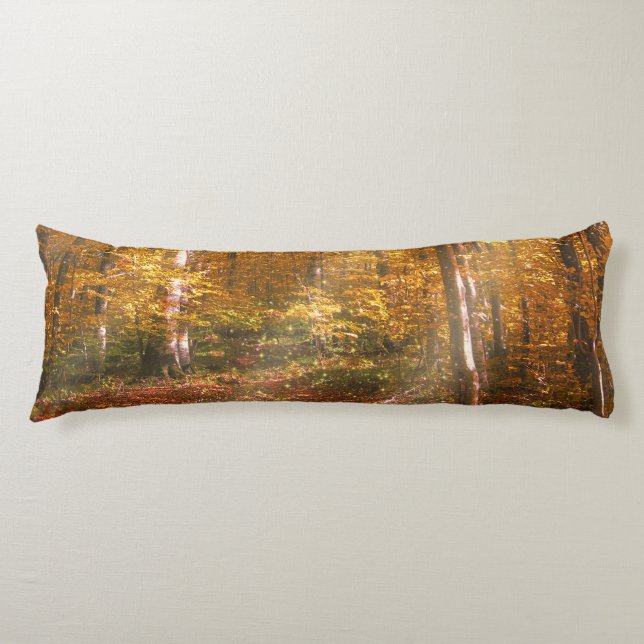 Body Pillow Autumn forest Gold Rays (Front)
