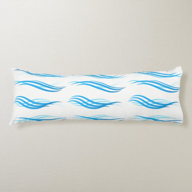 Body Pillow-Blue Waves Cushion (Front)