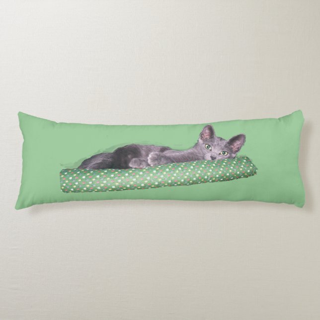Body Pillow - Grey Kitten (Front)
