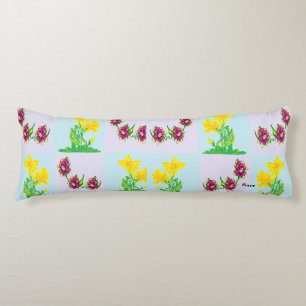 Body Pillow / Spring Time Flowers 