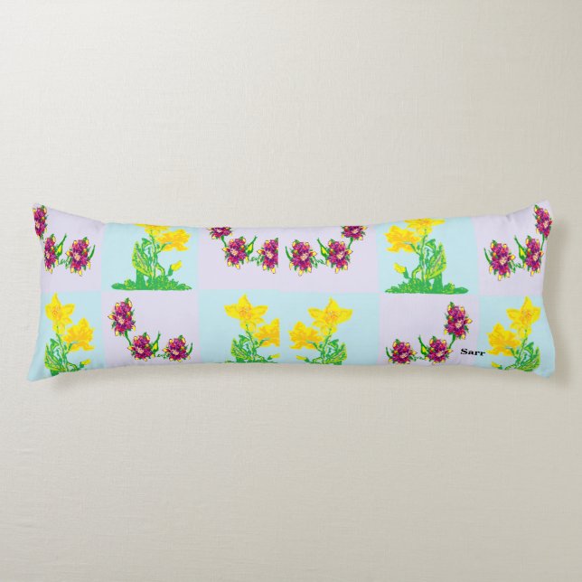 Body Pillow / Spring Time Flowers  (Front)