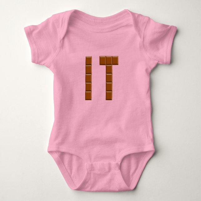 Body pink jersey Babies CHOCOLAT ITALY Baby Bodysuit (Front)