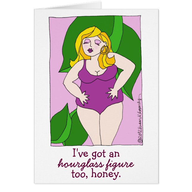 Body Positive BBW Big Beautiful Woman Cartoon Girl (Front)