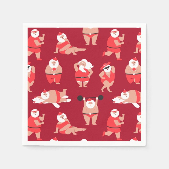 Body Positive Santa Holiday Napkin (Front)