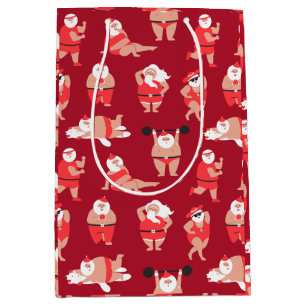 Body Positive Santa Holiday Wrapping Paper Medium Gift Bag