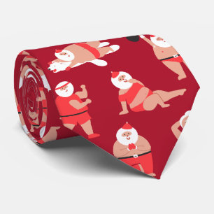 Body Positive Santa Holiday Wrapping Paper Tie