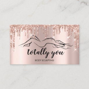Body Sclupting Beauty Logo Totally You Business Ca Business Card