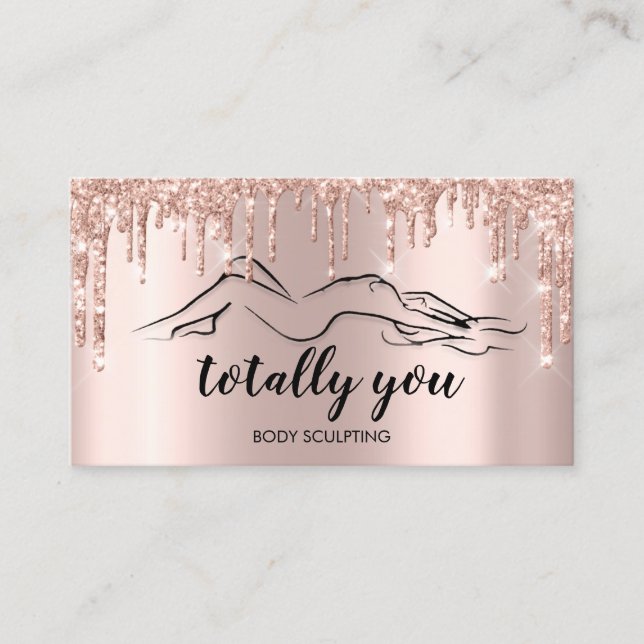 Body Sclupting Beauty Logo Totally You Business Ca Business Card (Front)