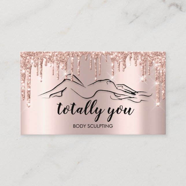 Body Sclupting Beauty Logo Totally You Business Ca Card (Front)