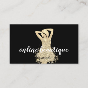 Body Sclupting Massage Logo Black White Gold Business Card