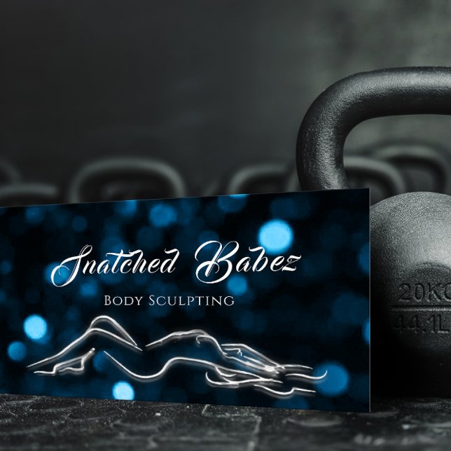 Body Sculpting Beauty Gold Logo Massage Studio  Business Card (Creator Uploaded)