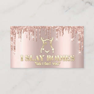 Body Sculpting Beauty Logo Glitter Gold Logo Business Card