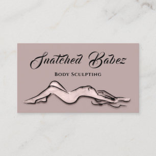 Body Sculpting Beauty Logo Massage QRCODE Skin Business Card