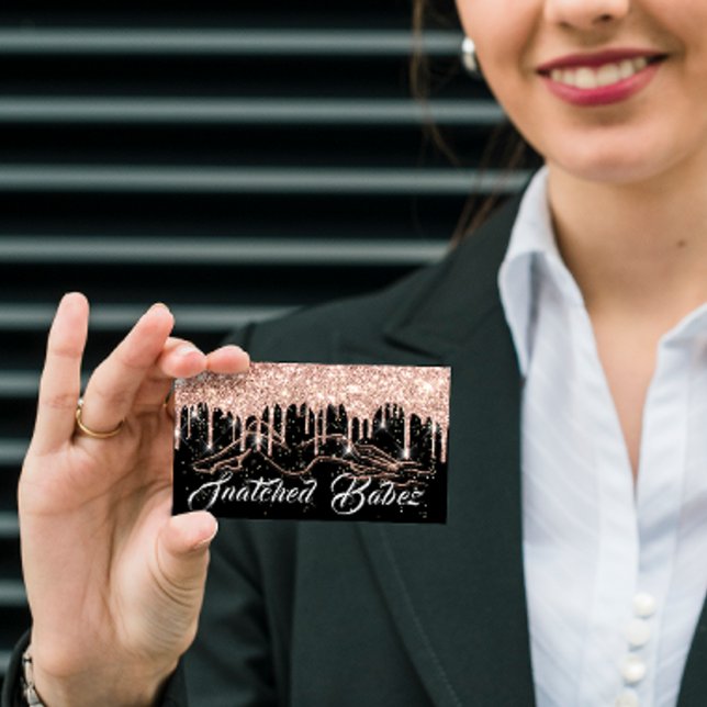 Body Sculpting Beauty Massage Drips Glitter Glam B Business Card (Creator Uploaded)