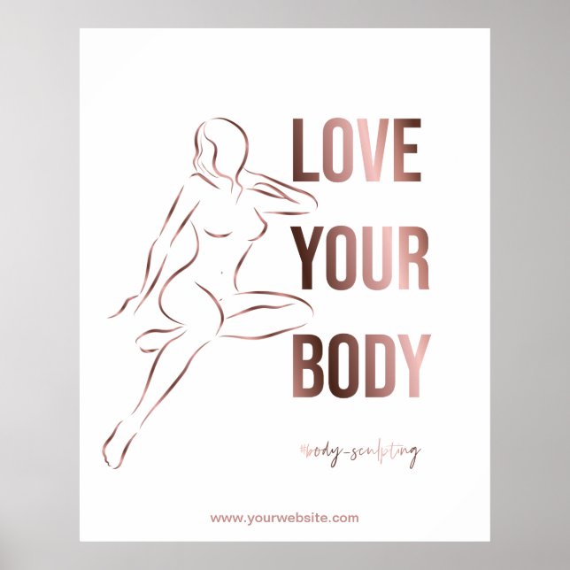 Body sculpting body contouring shaping spa fitness poster (Front)