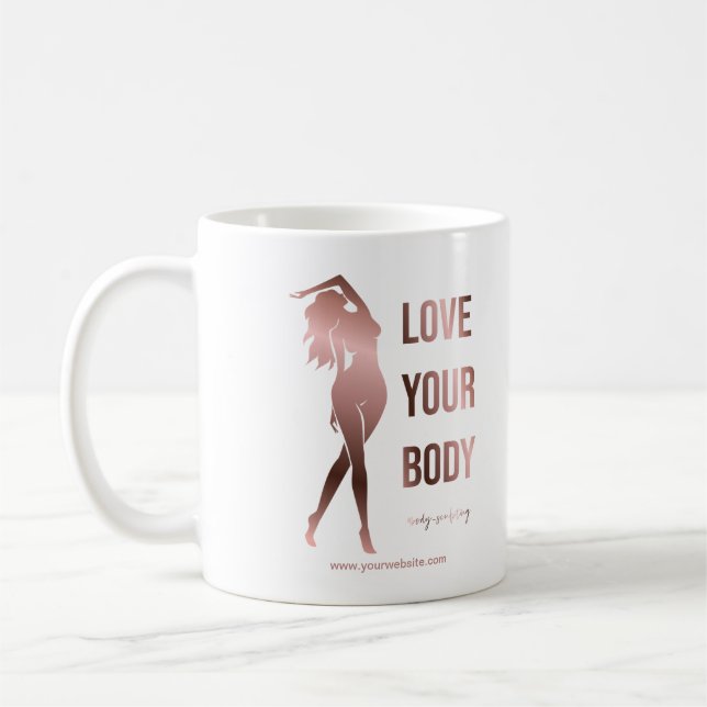 Body sculpting body contouring shaping spa gift coffee mug (Left)