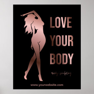 Body sculpting body contouring shaping spa gift t poster