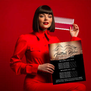 Body Sculpting Building SPA Logo Rose Price List Flyer