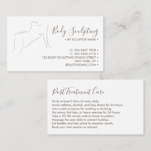 Body sculpting chic Post Pre Treatment Care Business Card