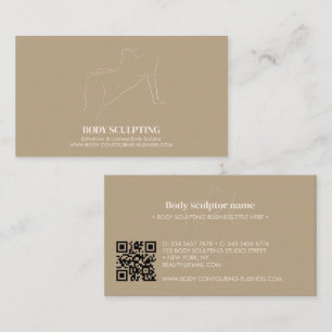 Body sculpting contouring spa aesthetic qr business card