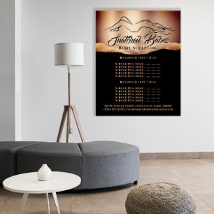 Body Sculpting Logo Rose Gold Price List Flyer