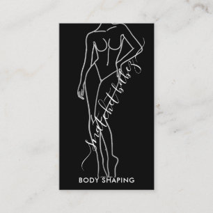 Body Shaping Massage SPA Wellness Black Silver Business Card