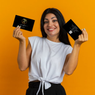 Body Shaping Sculpting Massage Gold Logo QR Code Business Card