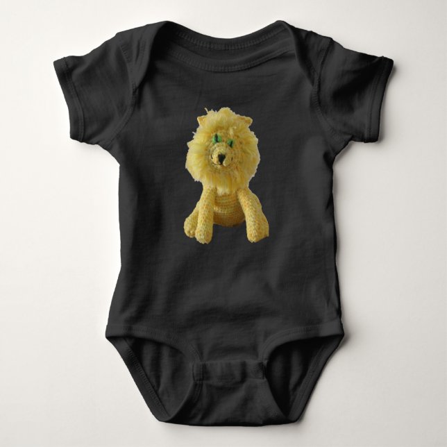 Body Suit - Crocheted Lion Doll Baby Bodysuit (Front)