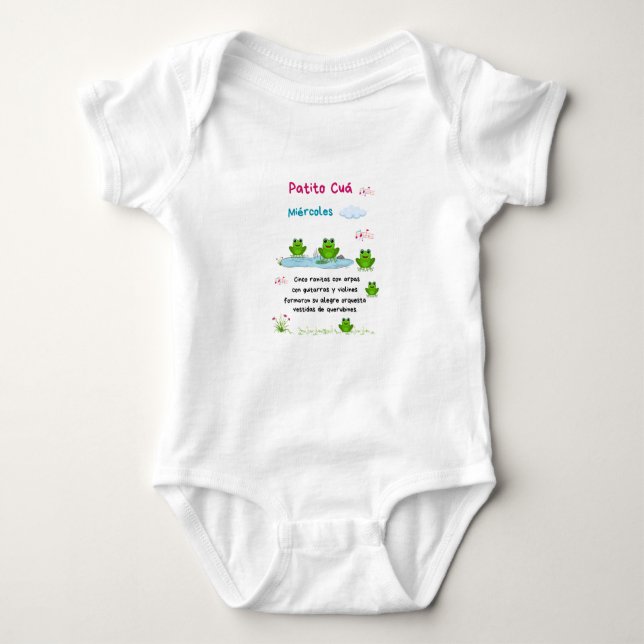 Body tale ducto cutto: Wednesday (3 months) Baby Bodysuit (Front)