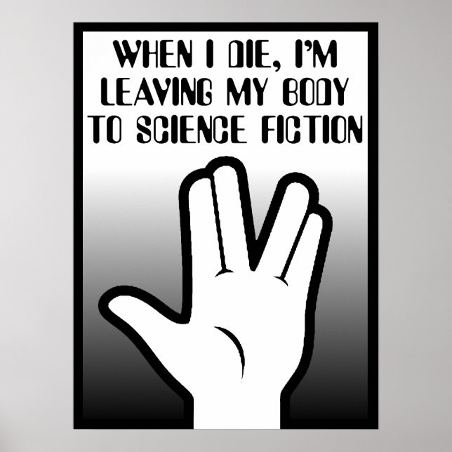 Body To Science Fiction Poster Sign Print (Front)