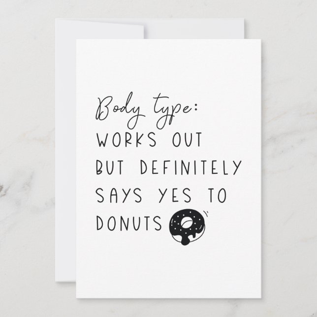 Body Type Doughnuts Thank You Card (Front)