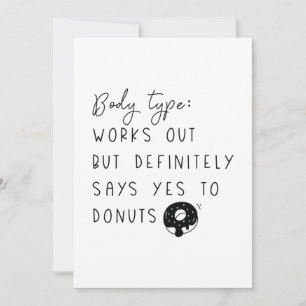 Body Type Doughnuts Thank You Card