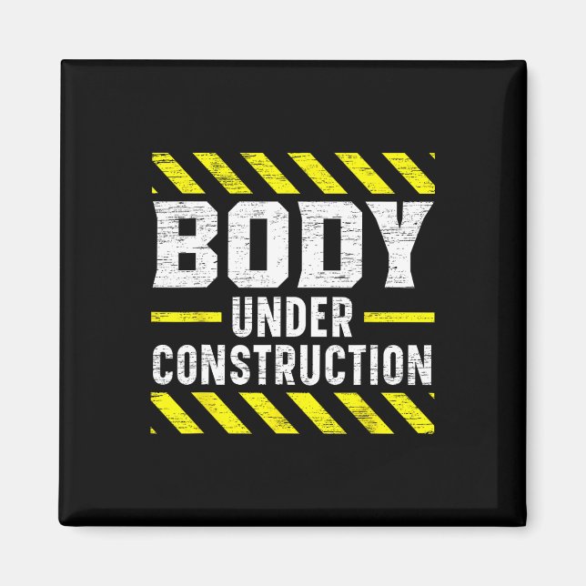 Body Under Construction Bodybuilding Workout Bodyb Magnet (Front)