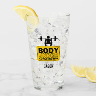 Body Under Construction Custom Name Glass