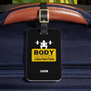 Body Under Construction Custom Name Luggage Tag