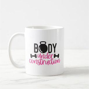 Body Under Construction with Weights Coffee Mug