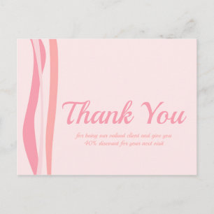 Body Waxing Skin Care Boutique Thank You Postcard