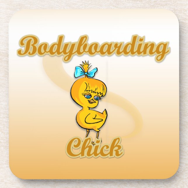 Bodyboarding Chick Coaster (Front)