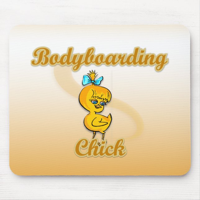 Bodyboarding Chick Mouse Pad (Front)