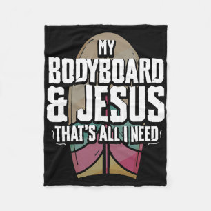 Bodyboarding Rider And Surfing Bodyboarder _2 Fleece Blanket