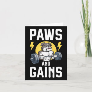 Bodybuilder Dog Lover Gym Wear Fitness Workout Bod Card