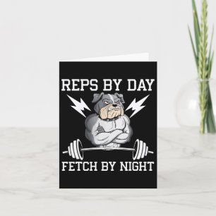 Bodybuilder Dog Lover Gym Wear Fitness Workout Bod Card