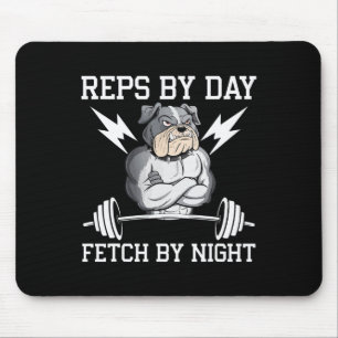 Bodybuilder Dog Lover Gym Wear Fitness Workout Bod Mouse Pad