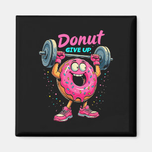 Bodybuilder Doughnut Give Up Humour Gym Workout Jo Magnet