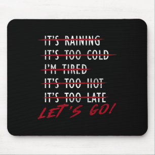 Bodybuilder Funny No Excuses Let's Go Gym Humour M Mouse Pad