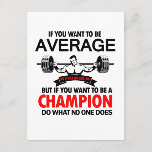 bodybuilder gift postcard