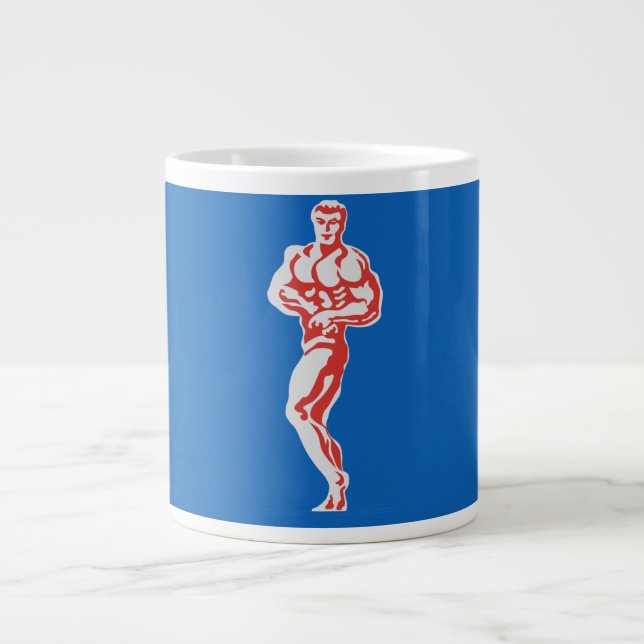 Bodybuilder Large Coffee Mug (Front)
