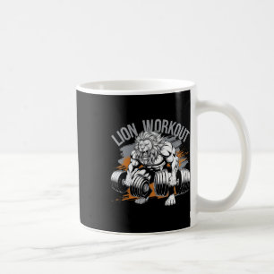 Bodybuilder Lion Lover Gym Wear Fitness Workout Bo Coffee Mug