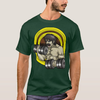 Bodybuilder Man with Dumbbells T-Shirt